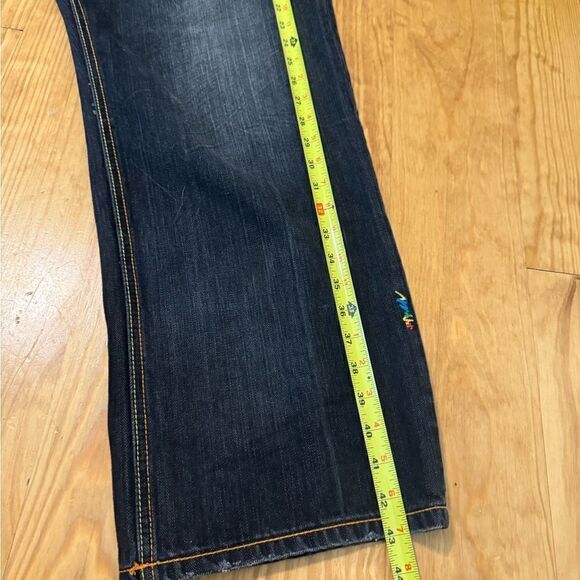 Vintage COOGI Australia Blue Denim Baggy Jeans Rainbow Logo 90s Hip Hop SZ 38X34 - Picture 7 of 14
